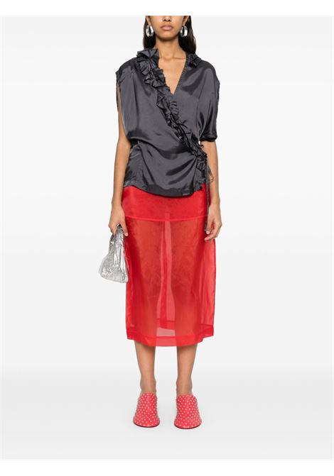 Top con ruches clematis in girigio Dries van noten - donna DRIES VAN NOTEN | 2510107391427506